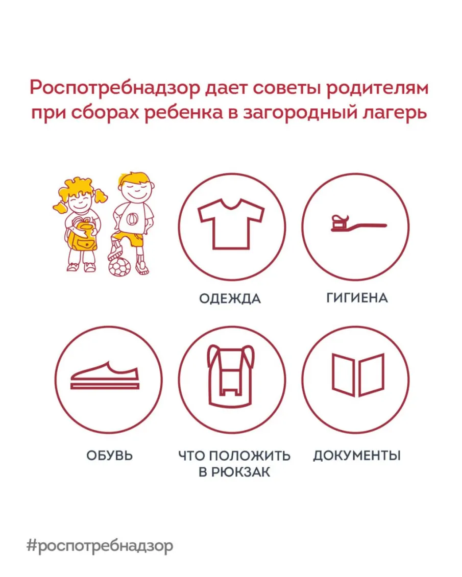 О подготовке ребенка в лагерь