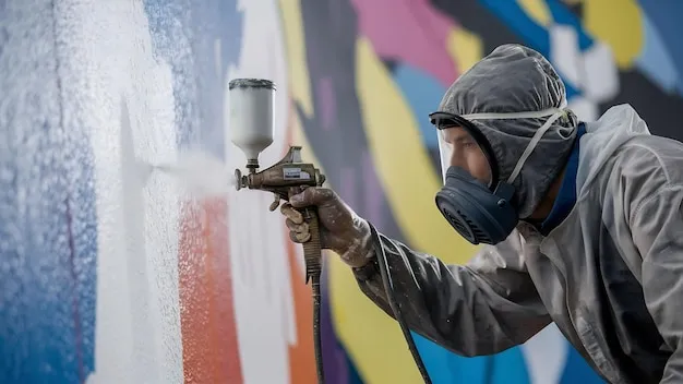 Производство окрасочных работ с применением ручных распылителей