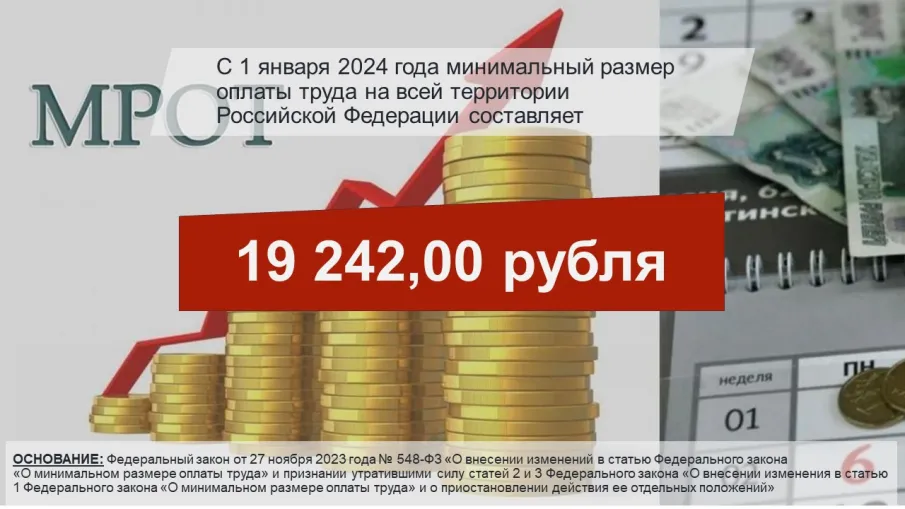 Установлен минимальный размер оплаты труда!